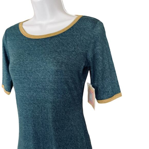 NWT LuLaRoe Julia Dress Raglan Sleeve Bodycon Pencil Color Block Modest Size XXS - Picture 12 of 16